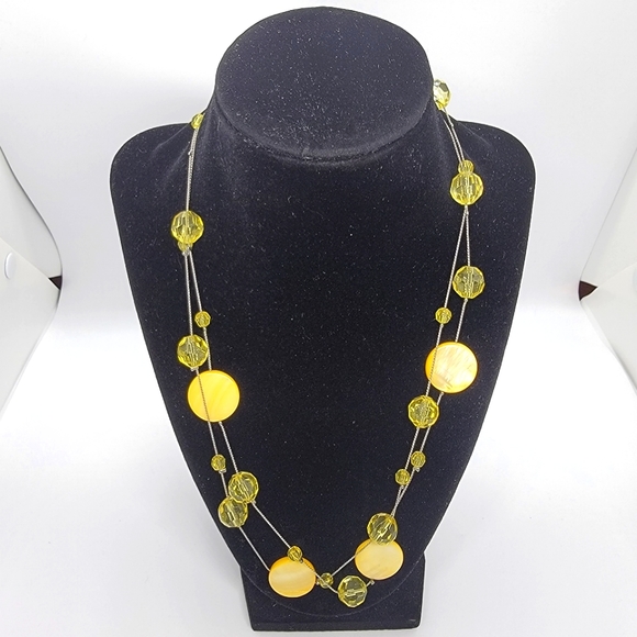 Long Adjustable Yellow and Silver Chain - Picture 3 of 5